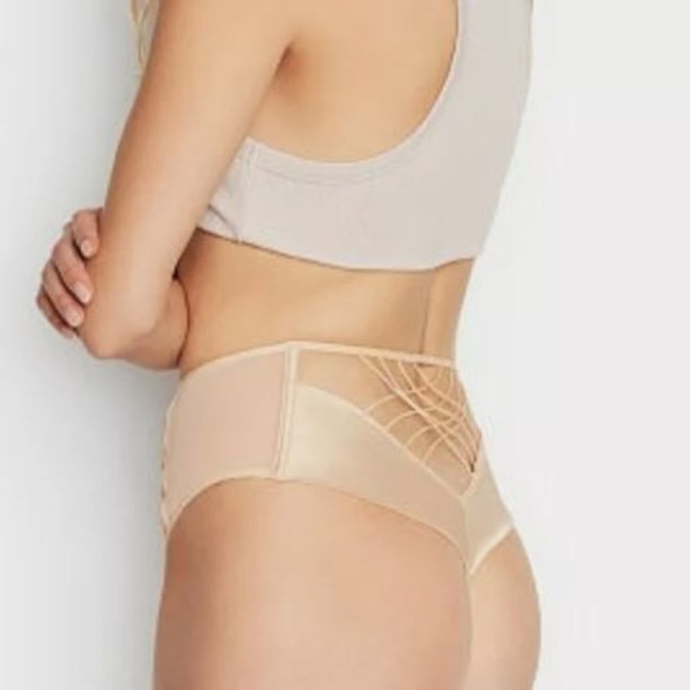 Victoria’s Secret Starburst High-Waist Thong Large Ivory NWT